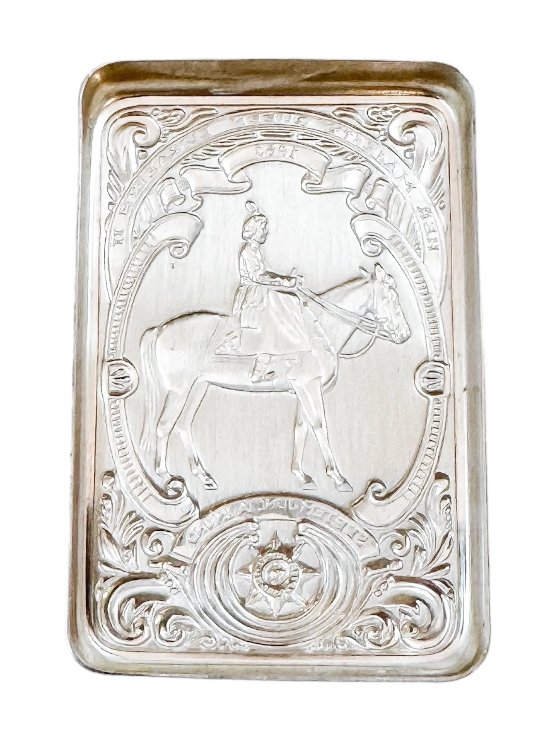 Limited edition Queen Elizabeth II Silver Jubilee Guards Regiment sterling silver pill box