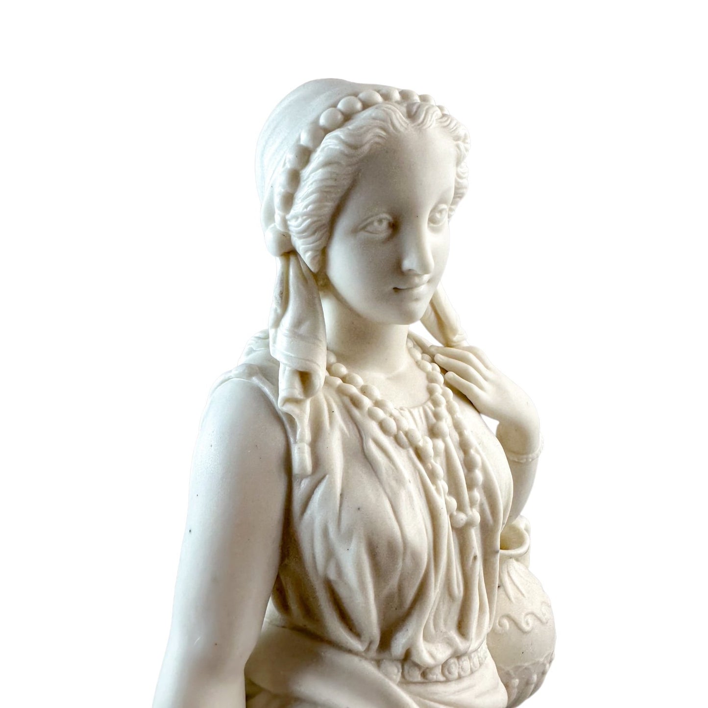 Victorian Parian ware figurine of Rebecca at the Well