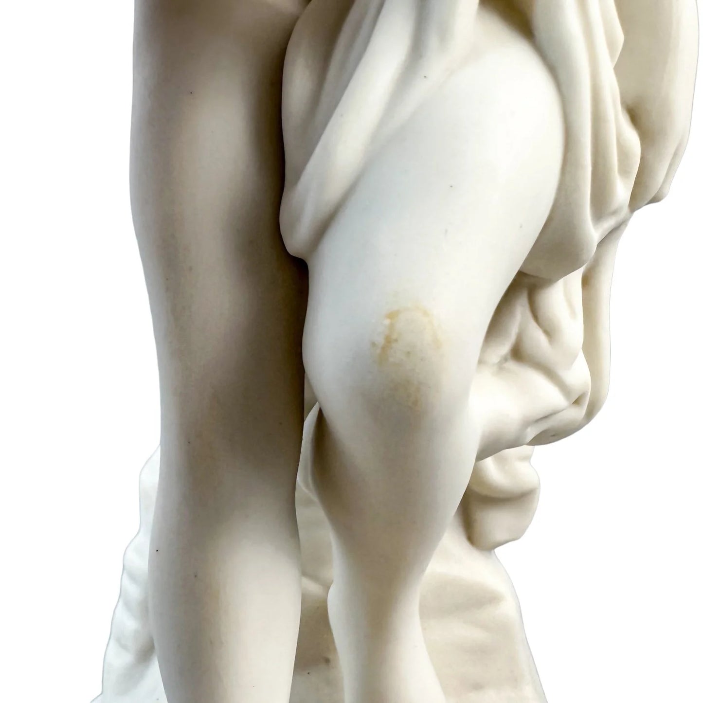 Victorian parian ware ceramic WH Goss Neoclassical figurine of seated nude woman