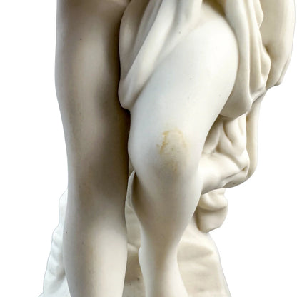 Victorian parian ware ceramic WH Goss Neoclassical figurine of seated nude woman