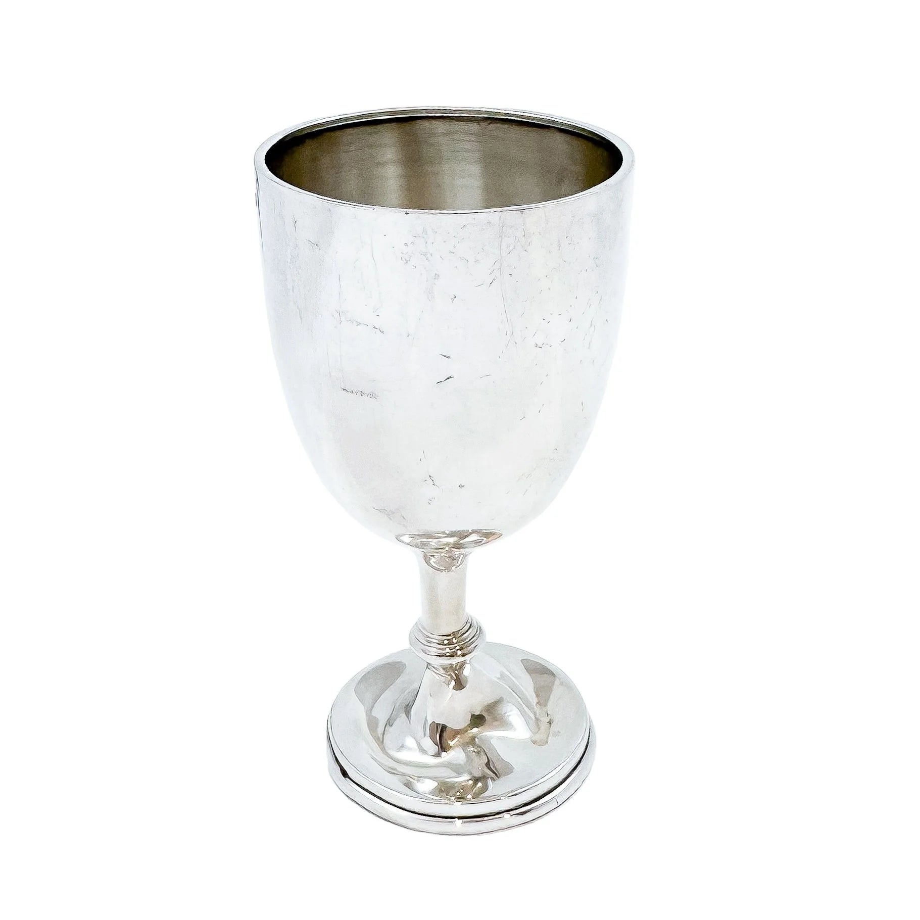 George V sterling silver goblet / egg cup / shot glass