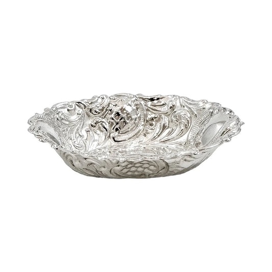Vintage sterling silver Rococo style sweetmeat bonbon basket