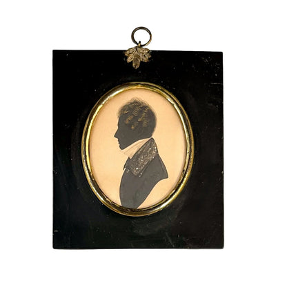 Georgian cut out silhouette portrait miniature of gentleman