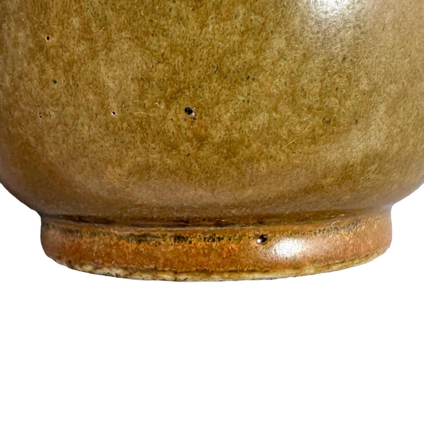 19th century Chinese tea dust glaze vase with long neck and bulbous belly