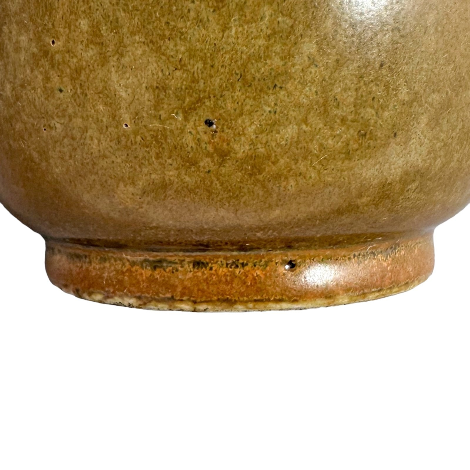 19th century Chinese tea dust glaze vase with long neck and bulbous belly