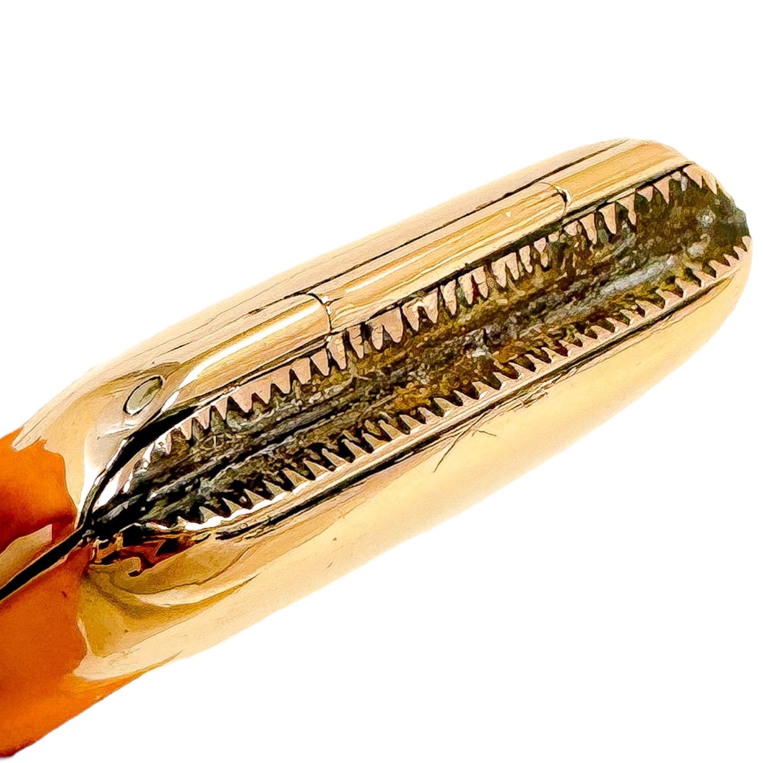 Edwardian 9ct gold vesta match case, Ramsden & Carr, 1907