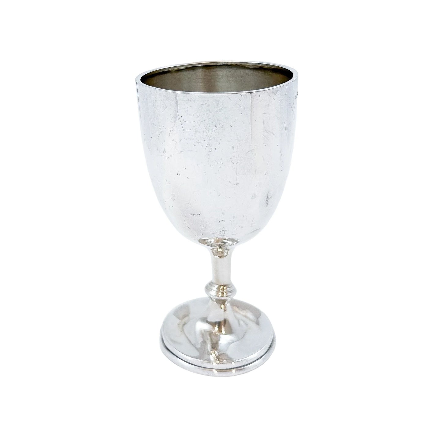 George V sterling silver goblet / egg cup / shot glass