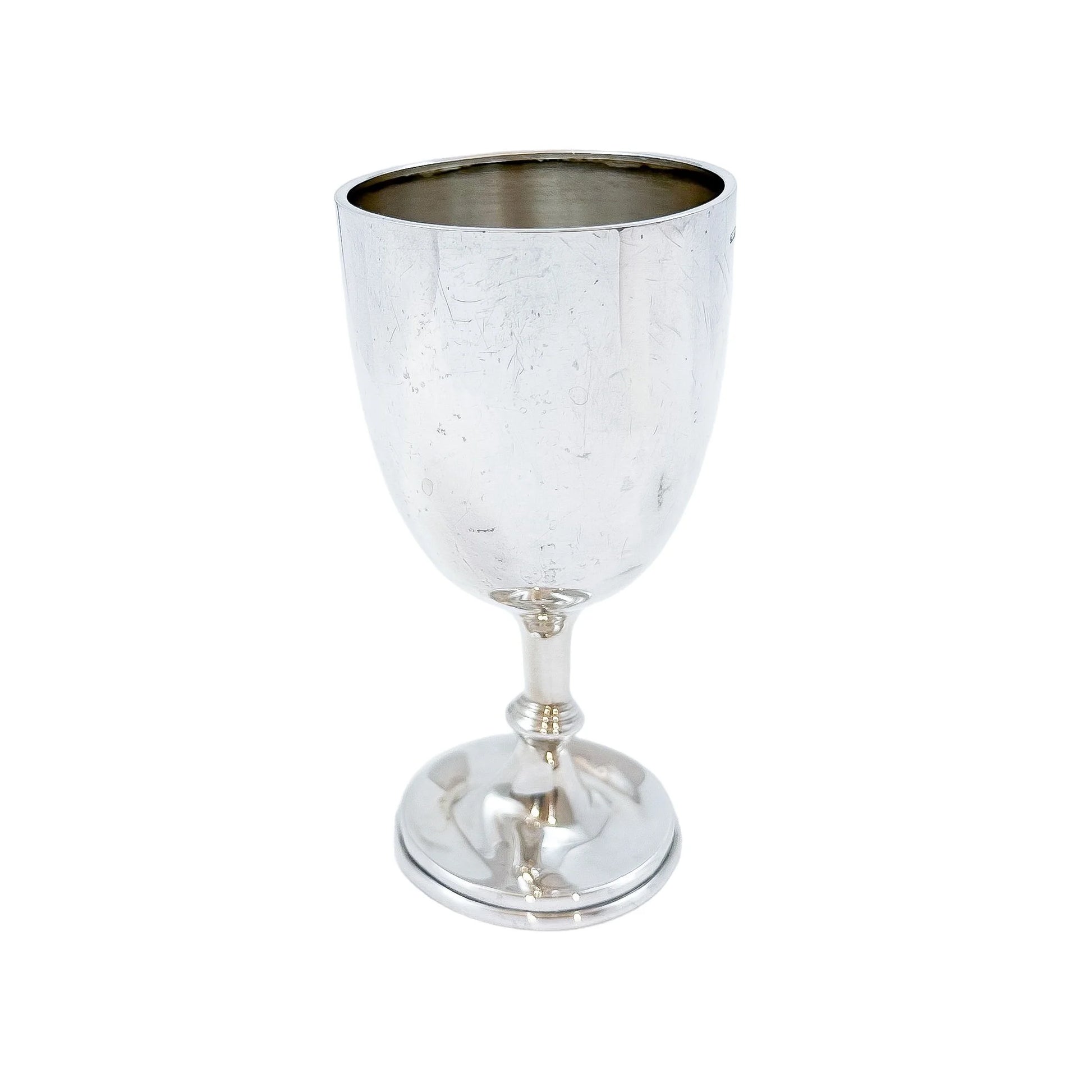 George V sterling silver goblet / egg cup / shot glass