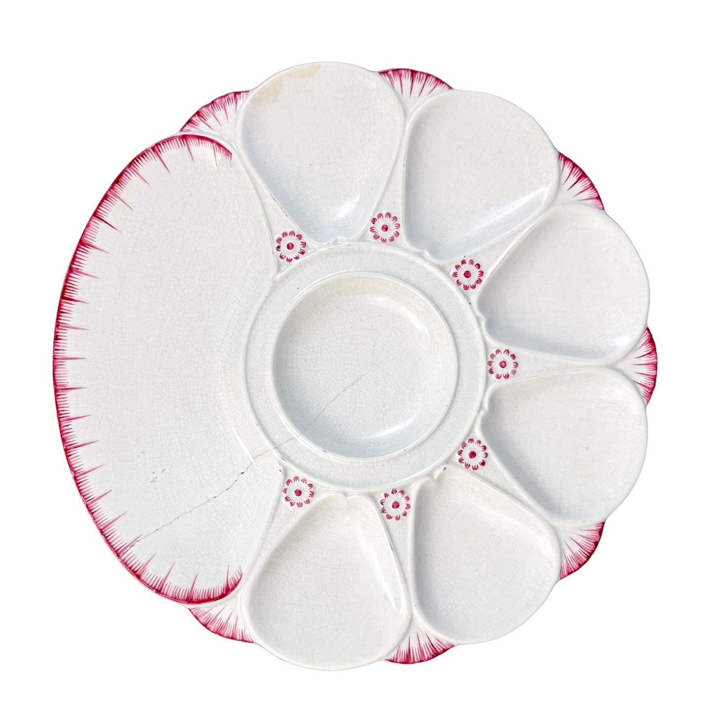 Mid-Victorian set of English Minton porcelain white and pink oyster plates