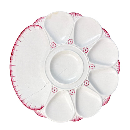 Mid-Victorian set of English Minton porcelain white and pink oyster plates