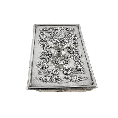 American sterling silver Gorham ink blotter / paper press with scroll embossed detail