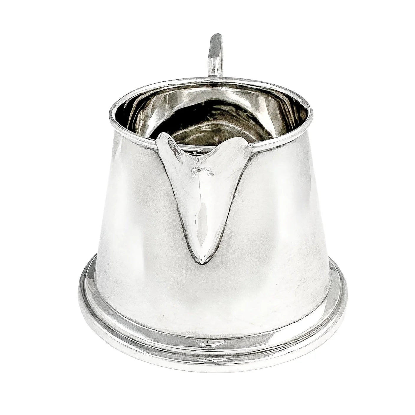 Edwardian sterling silver Art Deco sugar bowl and milk jug set, 1911
