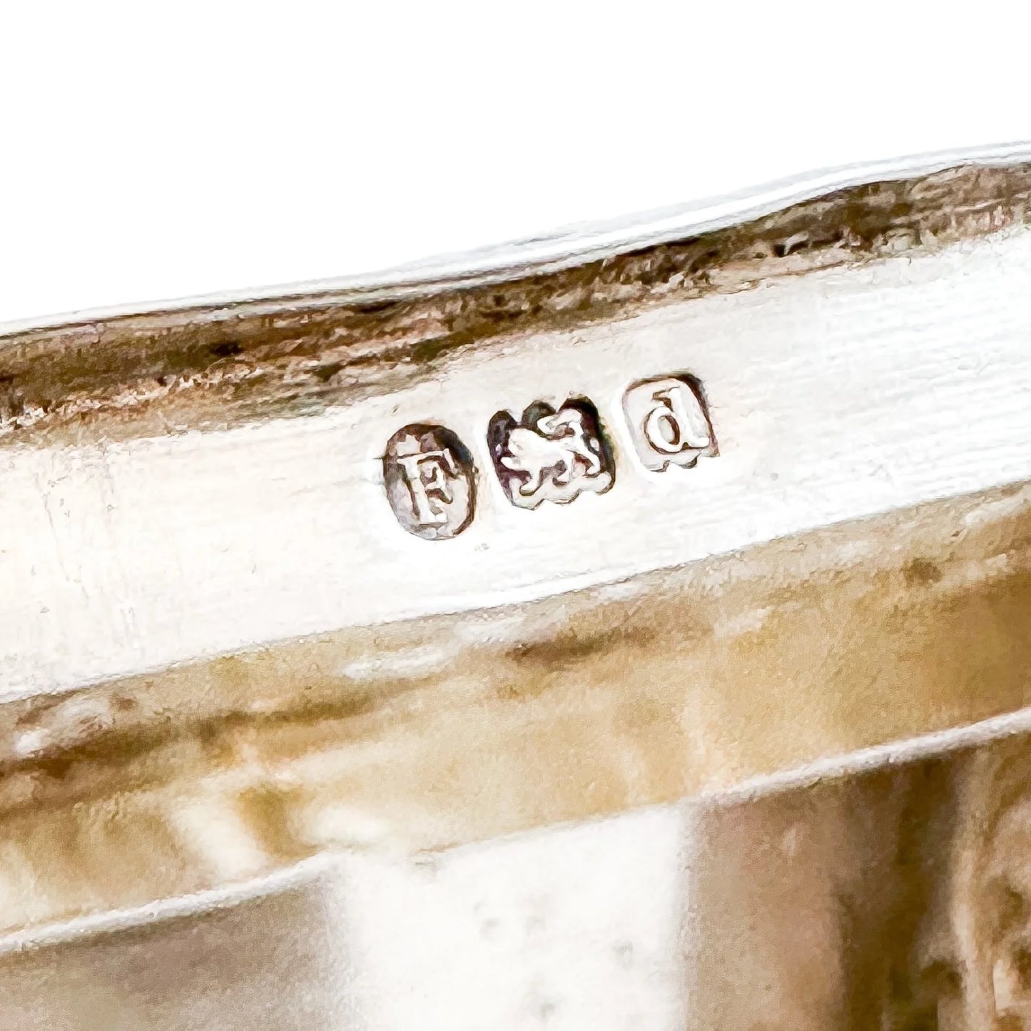 19th century Neoclassical imported Hanau silver miniature table dresser ring / trinket box