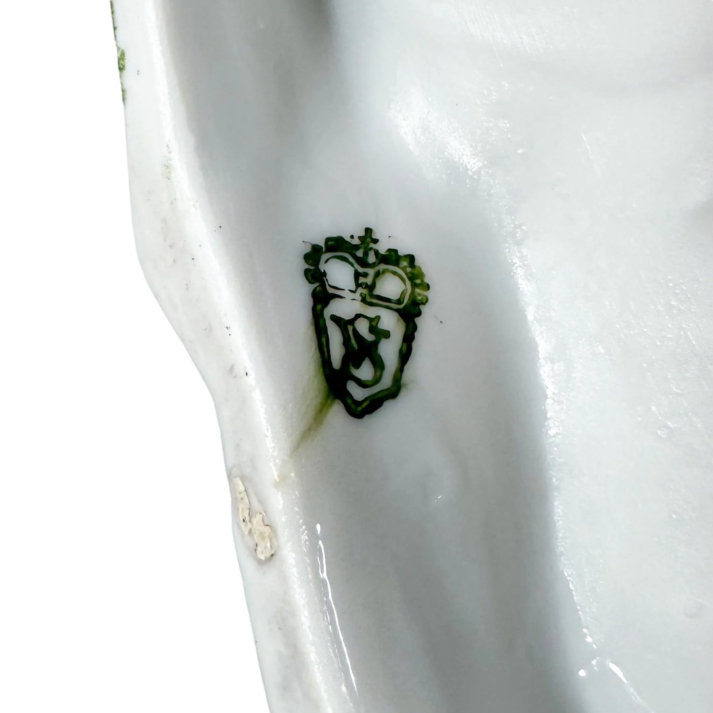 German 1890's Thuringian porcelain figurine of woman peeling potatoes