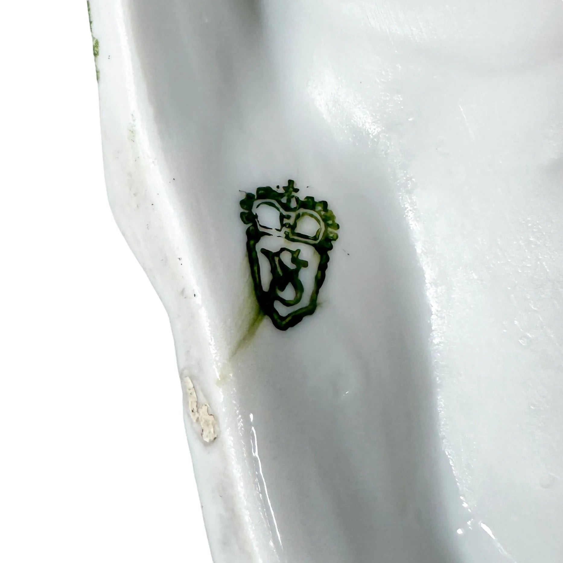 German 1890's Thuringian porcelain figurine of woman peeling potatoes