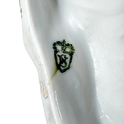 German 1890's Thuringian porcelain figurine of woman peeling potatoes
