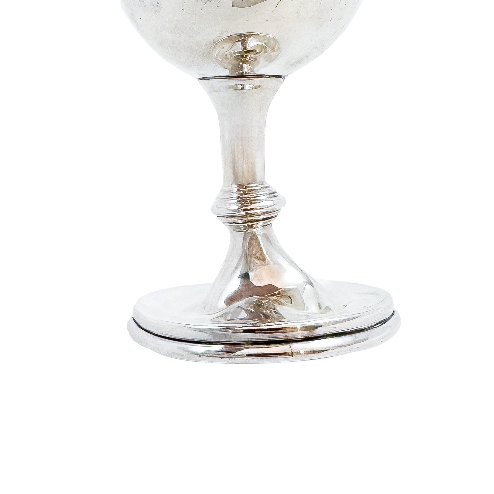 George V sterling silver goblet / egg cup / shot glass