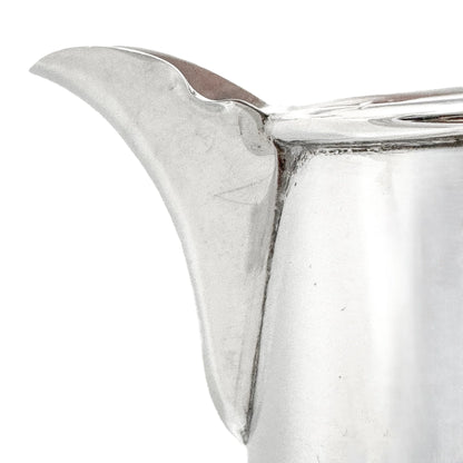 Edwardian sterling silver Art Deco sugar bowl and milk jug set, 1911