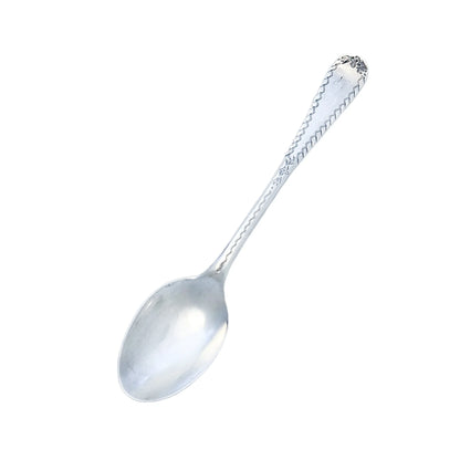 Edwardian cased set of 6 sterling silver tea or coffee spoons with sugar tongs