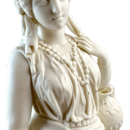 Victorian Parian ware figurine of Rebecca at the Well