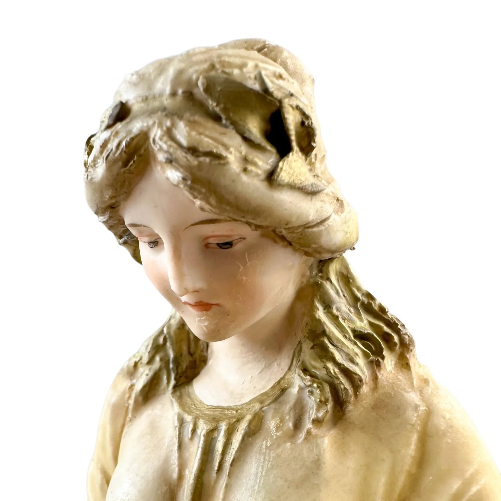Art Nouveau Turn Wein porcelain figurine of young woman, allegory of "Geography"