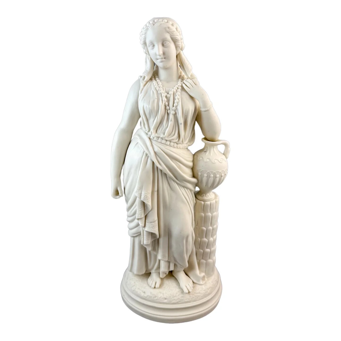 Victorian Parian ware figurine of Rebecca at the Well