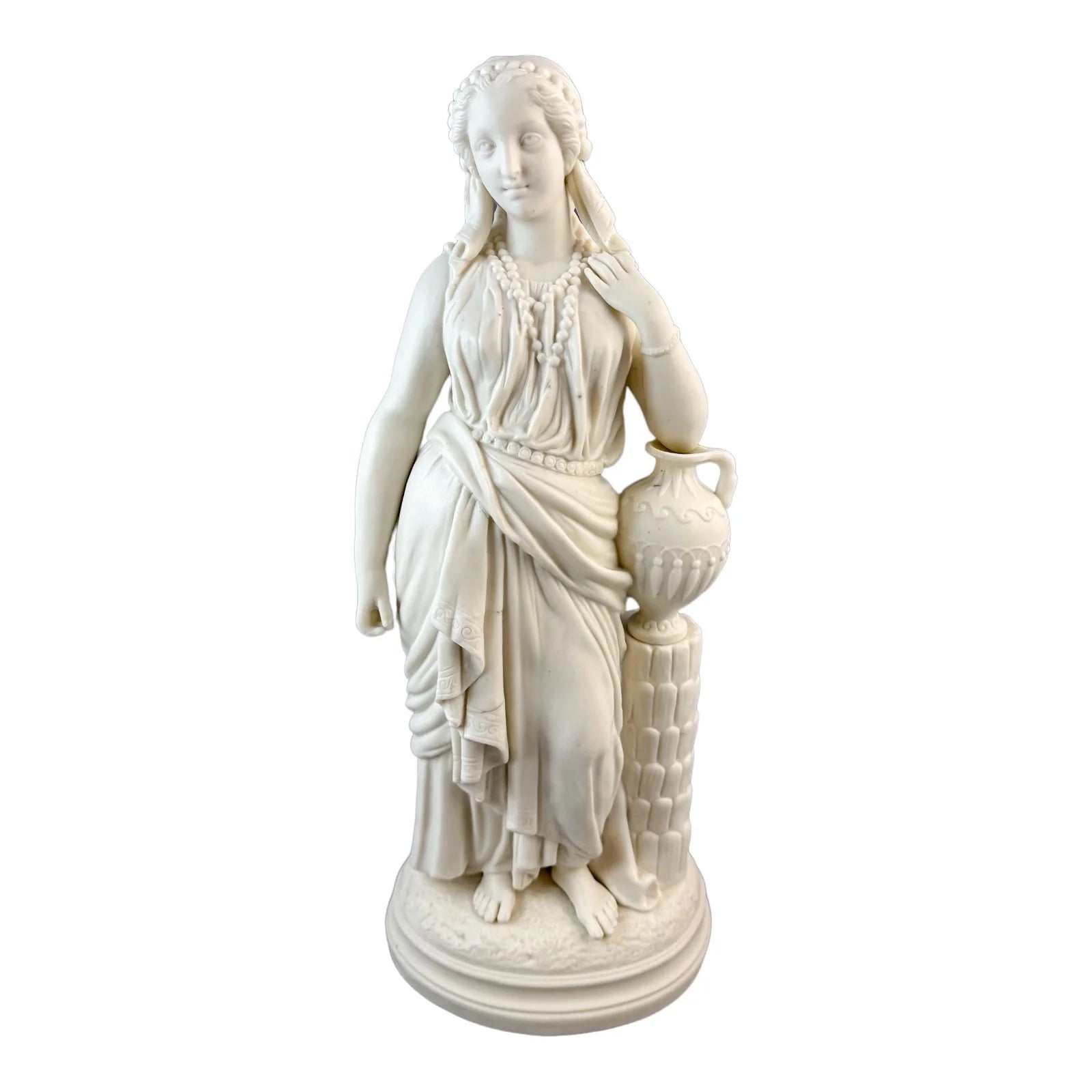 Victorian Parian ware figurine of Rebecca at the Well