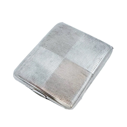 Art Deco Mappin & Webb gilt sterling silver card case with reeded body