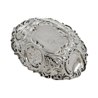 Vintage sterling silver Rococo style sweetmeat bonbon basket