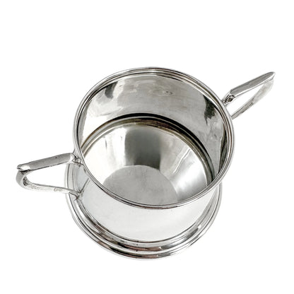 Edwardian sterling silver Art Deco sugar bowl and milk jug set, 1911