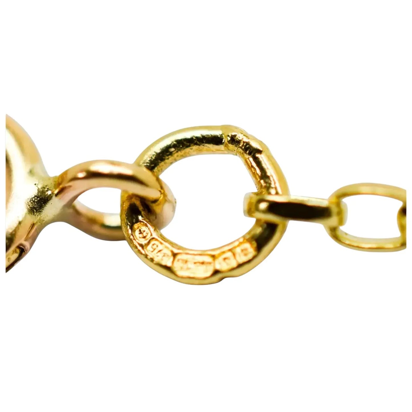 Vintage 9ct gold pendant necklace with 23ct colour-change sapphire, Romantic Revival design, 1970