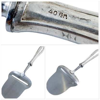 Victorian silver plated cheese board with original liner and carver spatula