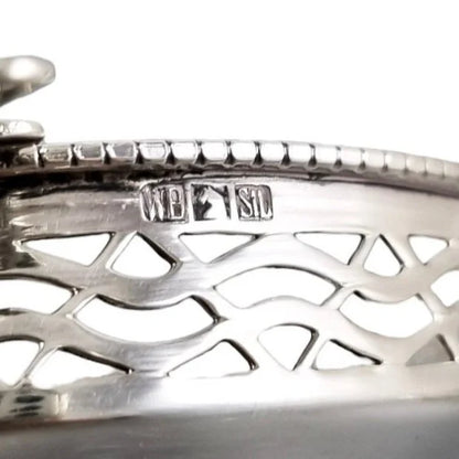 Art Deco Colonial silver Warner Brothers (Delhi) pair of compotes two-handle bon bon fruit baskets