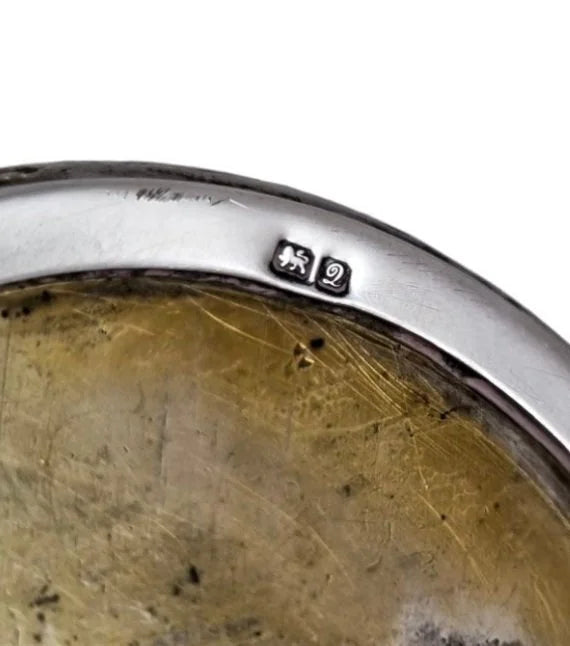 George V Chester sterling silver blue guilloche enamel trinket box / ring casket, Henry Clifford Davis