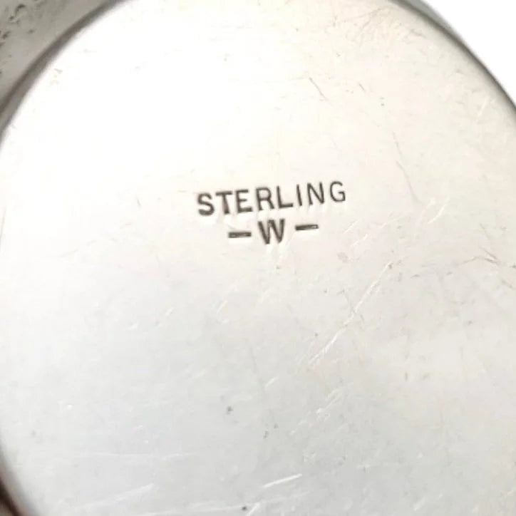 Edwardian American sterling silver brandy saucepan warmer / pipkin with turned wooden handle, inscribed “Gail”