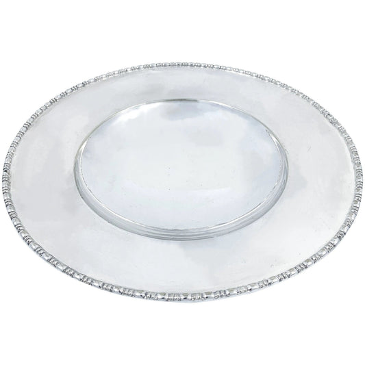 Edwardian Mappin & Webb silver plated round fruit bowl tazza centrepiece