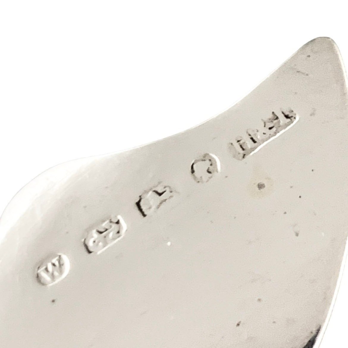 Antique sterling silver seashell butter dish with Art Nouveau mother-of-pearl knife