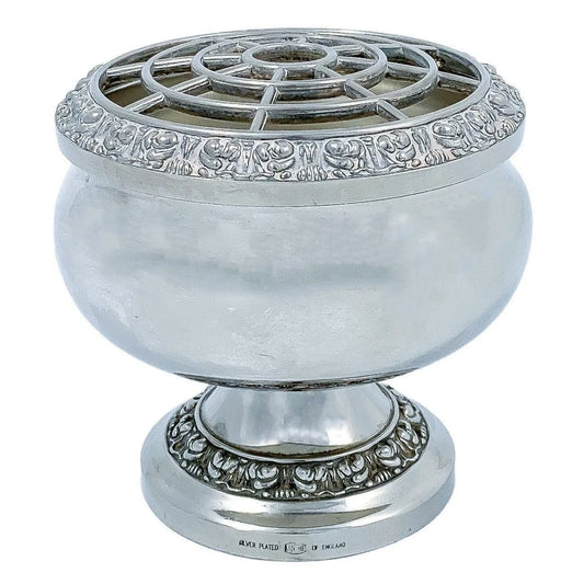 1960's Georgian style silver plated centrepiece rose bowl