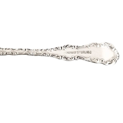 Sterling silver gilded sugar sifter / bonbon / nut candy spoon embossed with scrolls