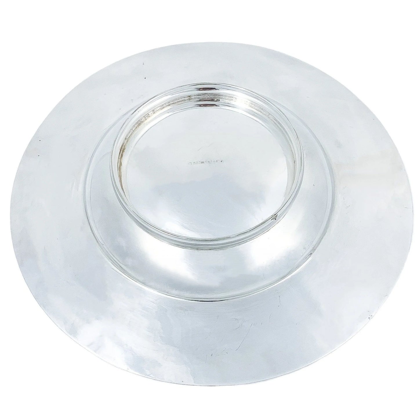 Edwardian Mappin & Webb silver plated round fruit bowl tazza centrepiece