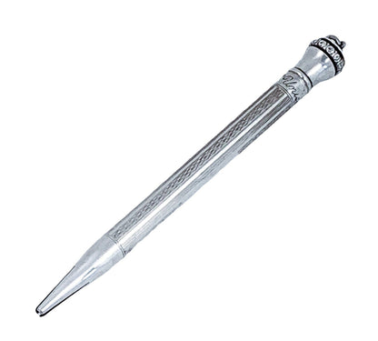 1940’s French 800 silver mechanical propelling twist pencil "Unic" with a bale for Mad Men necklace