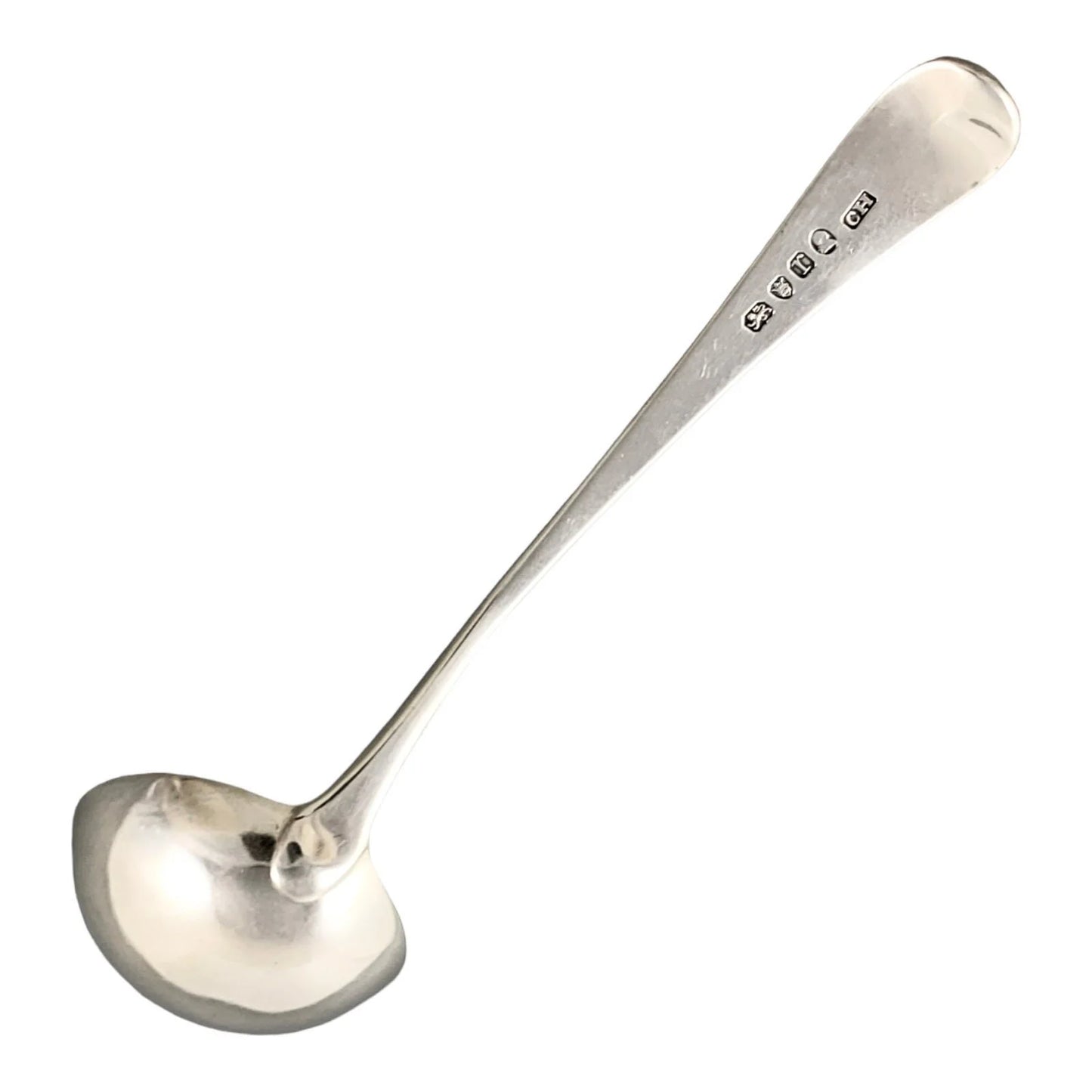 18th century George III Charles Hougham sterling silver sauce ladle, 1792