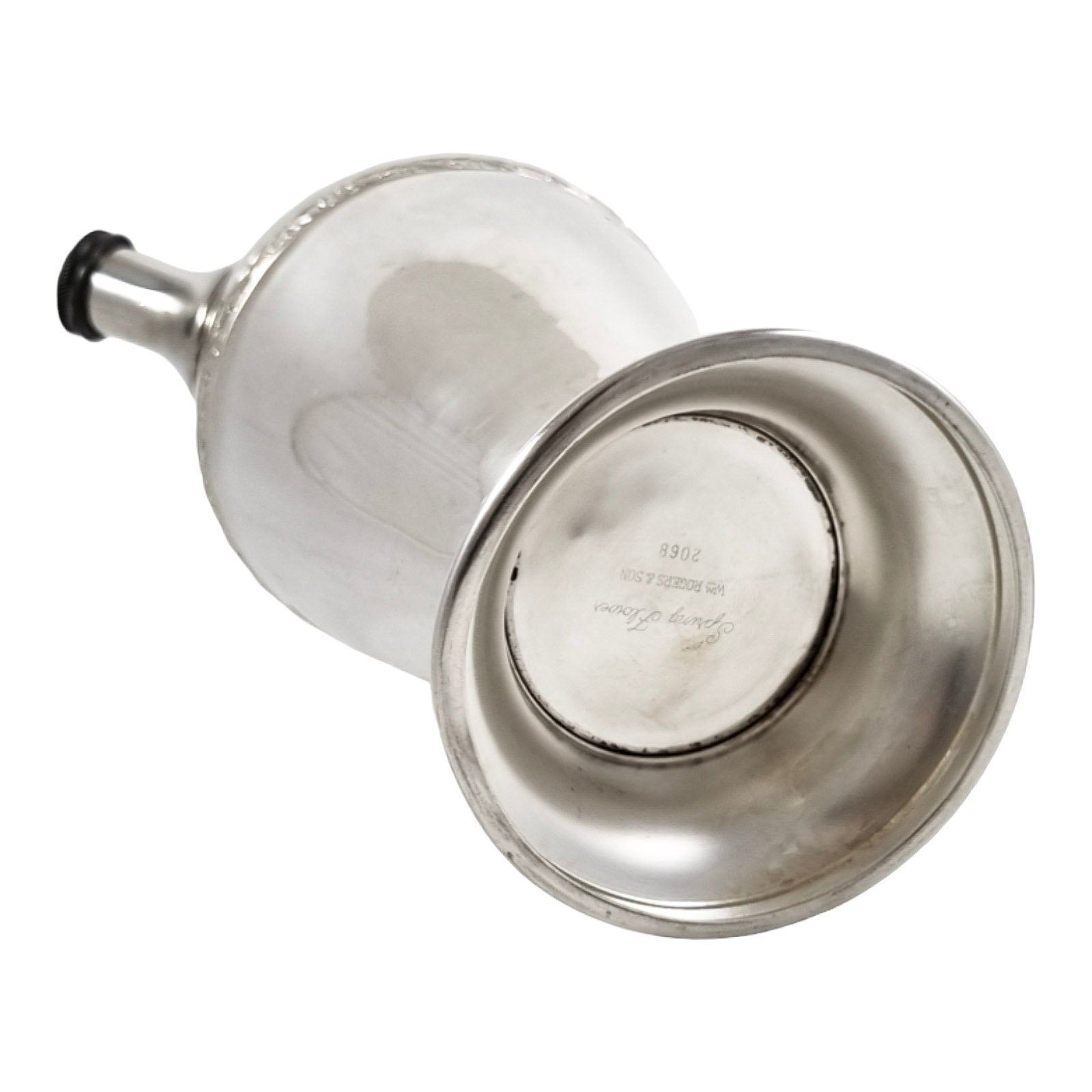 Wm. Rogers & Son huge Art Deco 1.5 L silver plated cocktail shaker “Spring Flower” 2068