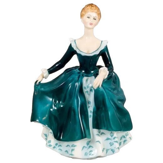 Royal Doulton porcelain figurine “Janine” HN2461, Lady in emerald green dress