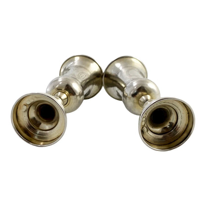 1920's George V Joseph Zweig gilt sterling silver pair 2 Jewish Kiddush wine cups, engraved wrigglework