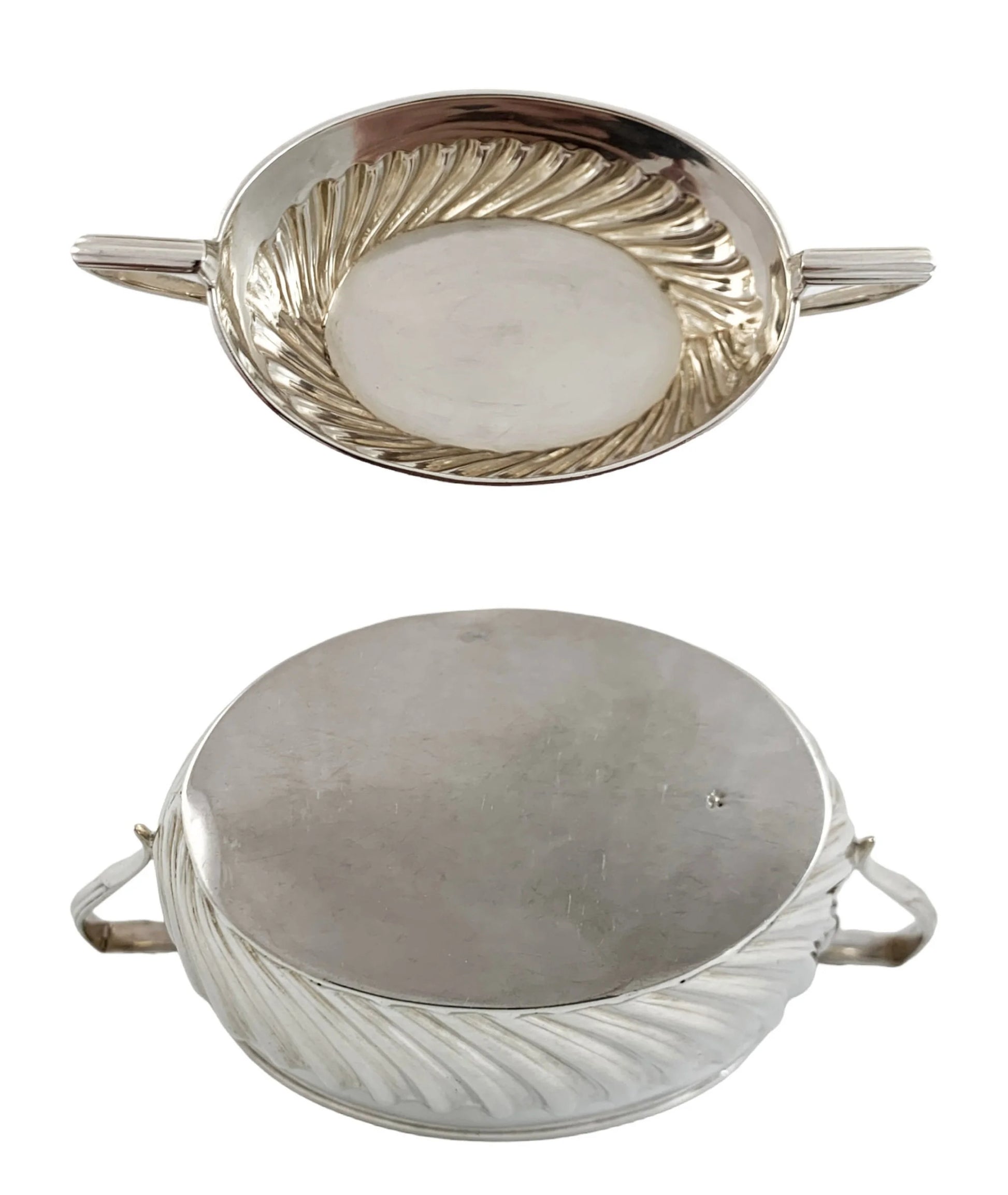 Victorian sterling silver bachelor tea set with reeded oval bodies, Harrison Brothers
