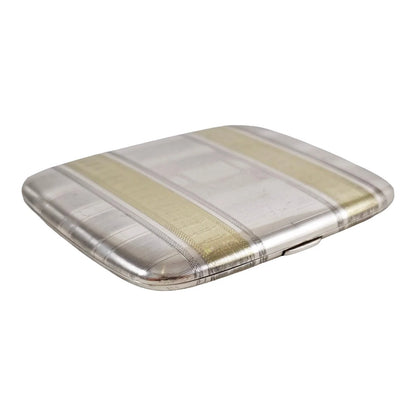 Napier Art Deco 14 ct yellow gold and sterling silver cigarette / card case