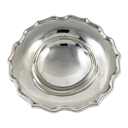 Vintage 1940’s sterling silver bon bon pedestal dish, candy / nut / snack bowl with fluted edges
