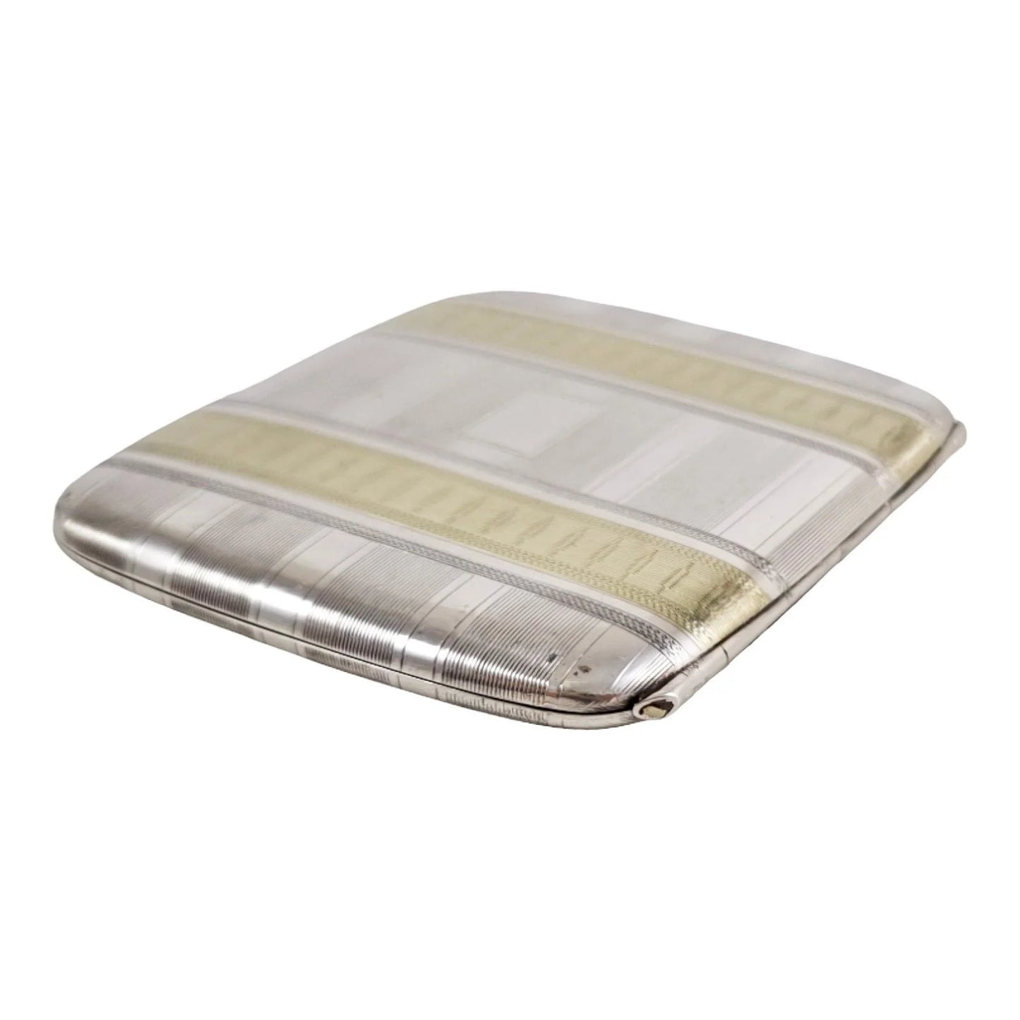 Napier Art Deco 14 ct yellow gold and sterling silver cigarette / card case