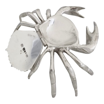 1920's James Deakin & Sons novelty silver plated crab / lobster table salt cellar
